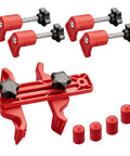 Professional Nine Piece Universal Dual Camshaft Locking Kit With Tight No Fuss Engine Timing Sprocket Alignment Bars For Rock Solid Twin Cam Repair Work Straight From The Garage components, red tools and alignment bars