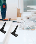Heavy Duty Iron Gate Hinges 2 Pack For T Shaped Mounting In Matte Black Farmhouse Style Doors And Windows Built Tough For Sturdy Support