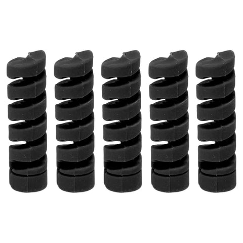 High Performance Bike Cable Sleeve Kit With Rubber Housing Covers For 4 To 5mm Lines Plus Anti Friction Spiral Design Protects Road And Mountain Bikes From Wear Daily, 5 black sleeves