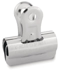 Top Shelf Bulldog Binder Clips 3 Inch Set Of 12 Steel Nickel Plated Paper Clips For Office Organization Desk Supplies And Document Filing The Boss Level Heavy Duty Choice That Crushes Your Daily Grind Effortlessly, close-up of a shiny steel binder clip.