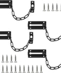 Heavy Duty Metal Door Chain Locks Kit With Six Screws For Inside And Front Doors Sturdy Door Guard With Lock Rust Resistant