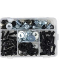 Motorcycle Bolt Kit For CR80 CR85 CR125 CR250 CR500 Bikes With Countersunk Screws And Nuts Black Alloy Fasteners in organizer case