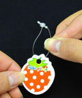 2000 Piece Bulk Clear Plastic Hang Tag Fasteners With Quick Snap Security Loops For Retail Stores No Sweat Setup Durable Polypropylene Price Pins 3 Inch 5 Inch Straight Up Apparel Hanging Kit with strawberry design