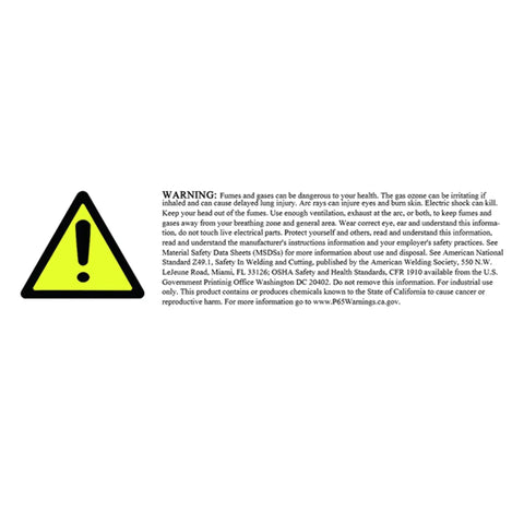 Safety warning for ER70S-2 Carbon Steel Stick Electrode 1 Eighth Inch By 36 Inch 10 Lb Pack With A Rock Solid Arc For Mild Steel Welds