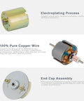 12V DC Worm Gear Motor With 100 RPM High Torque, showcasing pure copper rotor and all metal gears.
