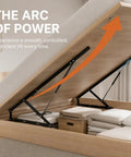 Badass Three D Adjustable Concealed Hinges Heavy Duty Hidden Door Hardware For Seamless Flush Cabinets And Wood Entries With Smooth 180 Degree Full Swing setup shown on a bed frame lifting mechanism.