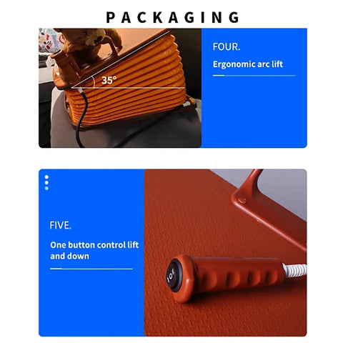 Total Game Changer For Mobility Seating Easy Peasy One Touch Lift Armchair showing ergonomic arc lift and control button.