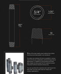 Diagram of Three Quarter Inch Galvanized Steel Pipe Set 30 Inch Length Pack Of Five Ideal For DIY Industrial Vintage Furniture NPT Threaded Indoor Low Pressure Plumbing For Water Oil Gas And Air