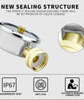 2.5 Inch Dial Water Pressure Gauge With Three Quarters Inch Female Hose Thread Waterproof Pressure Tester IP67