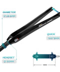 Carbon Fiber Fixed Gear Front Fork For 700C Road Bikes, 1 1/8 Inch Straight Steerer, 9x100mm Quick Release, with dimensions shown.