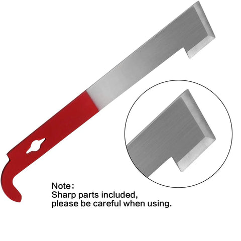 2 Pack Stainless Steel Bee Hive Tools J Hook Frame Lifter And Scraper For Beekeepers, Durable Beekeeping Equipment close-up view