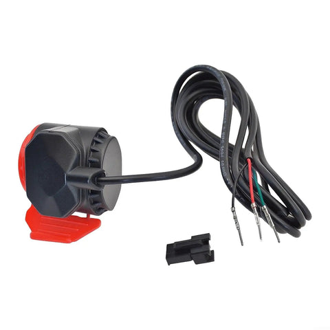 Grab This Super Reliable E Bike Thumb Throttle For Rock Solid Left Or Right Control Over Your Ride And Enjoy Smooth Precise Speed Control With A Durable Flame Retardant ABS Plastic Build That Is Totally Built To Last, black with 168cm wire