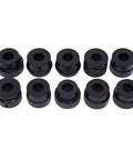 Dies for Heavy-Duty Sheet Metal Bead Roller Kit With 12-Inch Throat, manual forming machine in black, set of six shown.