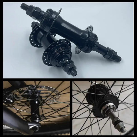 36 Hole Front And Rear Disc Brake Wheel Hub Hollow Shaft Kit For Mountain Bikes 6 Bolt Disc Through Shaft Compatible Durable Alloy Hub Black