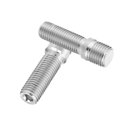 Upgrade Your Ride With Chrome Steel Wheel Stud Conversion Kit M14x1.5 To M12x1.5 50mm Length For Audi TT A3 A4 A6 Q5 Fixing Loose Fit And Ensuring Rock Solid Stability For Smooth Safe Driving 20 Pieces In Silver Tone