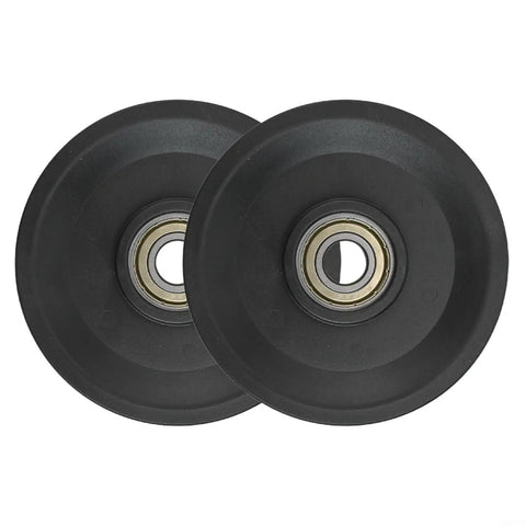 Beefy Nylon Bearing Pulley Wheel Black Smooth Finish 112.5mm Outer Diameter Two Pack Replacement Part For Cable Machines Weightlifting Systems