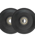 Two Beefy Nylon Bearing Pulley Wheel Black Smooth Finish 112.5mm Outer Diameter Two Pack Replacement Part For Cable Machines