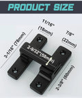 Heavy Duty Barn Door Latch Set With 90 Degree Gate Latches For Sliding Doors Matte Black Zinc Alloy Finish Includes Flip Latch And Screws