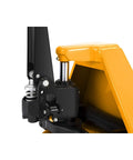 Low Profile Pallet Jack Hand Pallet Truck With Two Inch Lowered Fork Height And 48 By 27 Inch Forks 3300 Lb Capacity close-up view