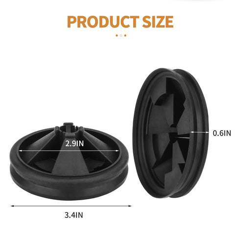 Two Pack Garbage Disposal Splash Guard With Upgraded EPDM Drain Inserts For Evolution Series Three Eighths Inch Not For Badger Quiet Collar Removable Sink Baffle And Strainer Insert