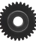 Beefy Heavy Duty Solid Steel Spur Gear With 30 Teeth, 0.8 Mod, 6mm D Bore Pinion For Small Machinery Power Transfer, close-up view