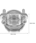 Heavy Duty 4 Set 3/4 Inch Cable Connectors For Electrical Conduit Fittings with zinc alloy grip design and precise dimensions.