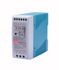 Straight Up Heavy Duty AC DC Din Rail Power Supply 60 Watt 24 Volt with multiple output terminals for CCTV systems.