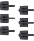 Six Pack Matte Black Indoor Passage Door Levers For Hall And Closet Dope Contemporary Non Locking Reversible Handles Set Durable Easy Install Modern Home Hardware