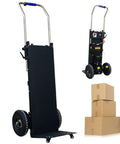 Ultra Heavy Duty Electric Stair Climbing Dolly Handles Up To 880 Pounds With Smooth Stepless Speed Control For Tough Jobs And Easy Moves Without The Sweat with large wheels and sturdy frame.