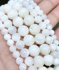 Legit Premium Natural White Pearl Shell Beads For Diy Jewelry Making With Awesome Iridescent Glow and Smooth Round Edges