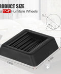 Anti Slip Bed And Furniture Wheel Stoppers 4 Pack Stay Put On Hardwood Floors Universal Fit For Beds Sofas And Chairs Caster Cups For All Furniture Wheels with dimensions and fit details