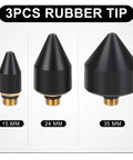 Three rubber tips for High Flow Air Blow Gun With Adjustable Trigger And One Eighth Inch Rubber Tip Set Delivers 70 CFM At 90 PSI