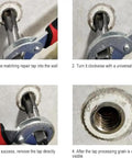 Installation of metalworking tap using 7 Piece M3 To M12 Thread Tap Set For Metalworking Spiral Point Taps Pro Grade With Downward Chip Removal For Through Hole Tapping HSS 6542 Nitriding Coated Coarse Thread M3 M4 M5 M6 M8 M10 M12 By Fongmore.