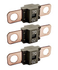 Top Shelf Midi Fuses 3 Pack 70 Amp Auto Electrical Safety Block Overload Defense For Car Audio Gear Heavy Duty shield fuses