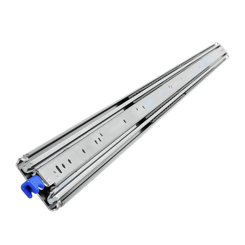Heavy Duty Full Extension Drawer Slides With A Three Fold Guide Rail Built From Cold Rolled Steel to support 300 pounds.