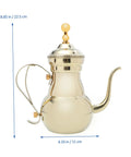 Gold Arabic Coffee Pot Hand Drip Kettle For Manual Coffee Maker Turkish Style Pour Over Brewer with Long Anti Drip Spout
