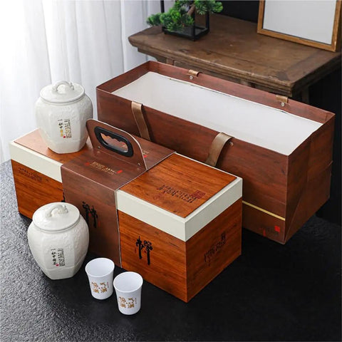Top Shelf Ceramic Storage Jars With Lids Airtight Double Pantry Set Including Two Matching Teacups For Tea Coffee Spices And Cookies Kitchen Game Changer Keep Everything Fresh in wooden packaging.