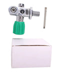 4500 Psi Scuba Tank Valve DIN Yoke M18x1.5 copper body high flow design green knob above box