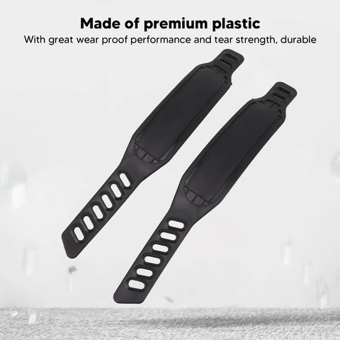 Adjustable Universal Pedal Straps With Durable Plastic Toe Clips For Exercise Bikes, Secure Fit, Easy Length Adjustment