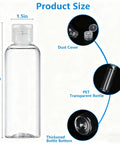 Four Pack 3.4 Oz Travel Bottles Set for Toiletries, TSA Approved, Leak Proof Plastic Containers With Labels, BPA Free Eco Friendly PET