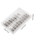 Assorted Eyeglass Repair Screws Kit For Sunglasses And Watches, Durable Metal Fasteners, 12 compartment portable box with sizes