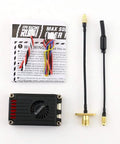 Beefy Two Point Five Watt FPV Transmitter Five Point Eight GHz Long Range For RC Drones with cables and antennas