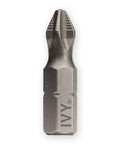 Close-up of No 2 Phillips Ribbed Insert Bit 1 Inch For Impact Plus Heavy Duty Torque Ready Cam Out Resistant S2 Tool Steel.