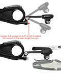 Out Front Extended Bike Computer Mount For Wahoo Elemnt Mini Bolt Roam GPS With Adjustable Angle CNC Aluminum Alloy Lightweight Durable Mounting Stand For Bike Computers And GoPro Hero Cameras with adjustment instructions