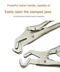 Curved Jaw Locking Pliers That Are A Total Game Changer For Welding Pros, showcasing versatile clamp handle design.