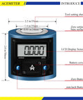 Electronic Z Axis Zero Setter Pro Grade Digital Height Pre Setter For CNC Lathe, Milling Machine, Drilling Machine, blue aluminum body with LCD display