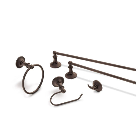 Danbury Collection European Single Post Toilet Paper Holder In Oil-Rubbed Bronze, Old World Style Bathroom Hardware Set, Wall-Mounted