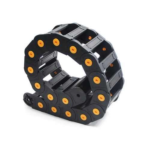 Open Type Drag Chain Cable Carrier With End Connectors For Electrical CNC Router Machines Internal 35x100mm Nylon