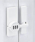 2 Pack White 180 Degree Barn Door Lock With 3 Digit Password Keyless Mechanical Lock Flip Latch for barn doors and cabinets