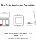 Premium Tire Protection Impact Socket Set With Coated Alloy Steel Lug Nut Rims For Wheel Maintenance, 5-Piece Kit Includes Storage Case To Keep Your Rides Clean And Safe From Scratches While Hitting The Road. 5-piece case set